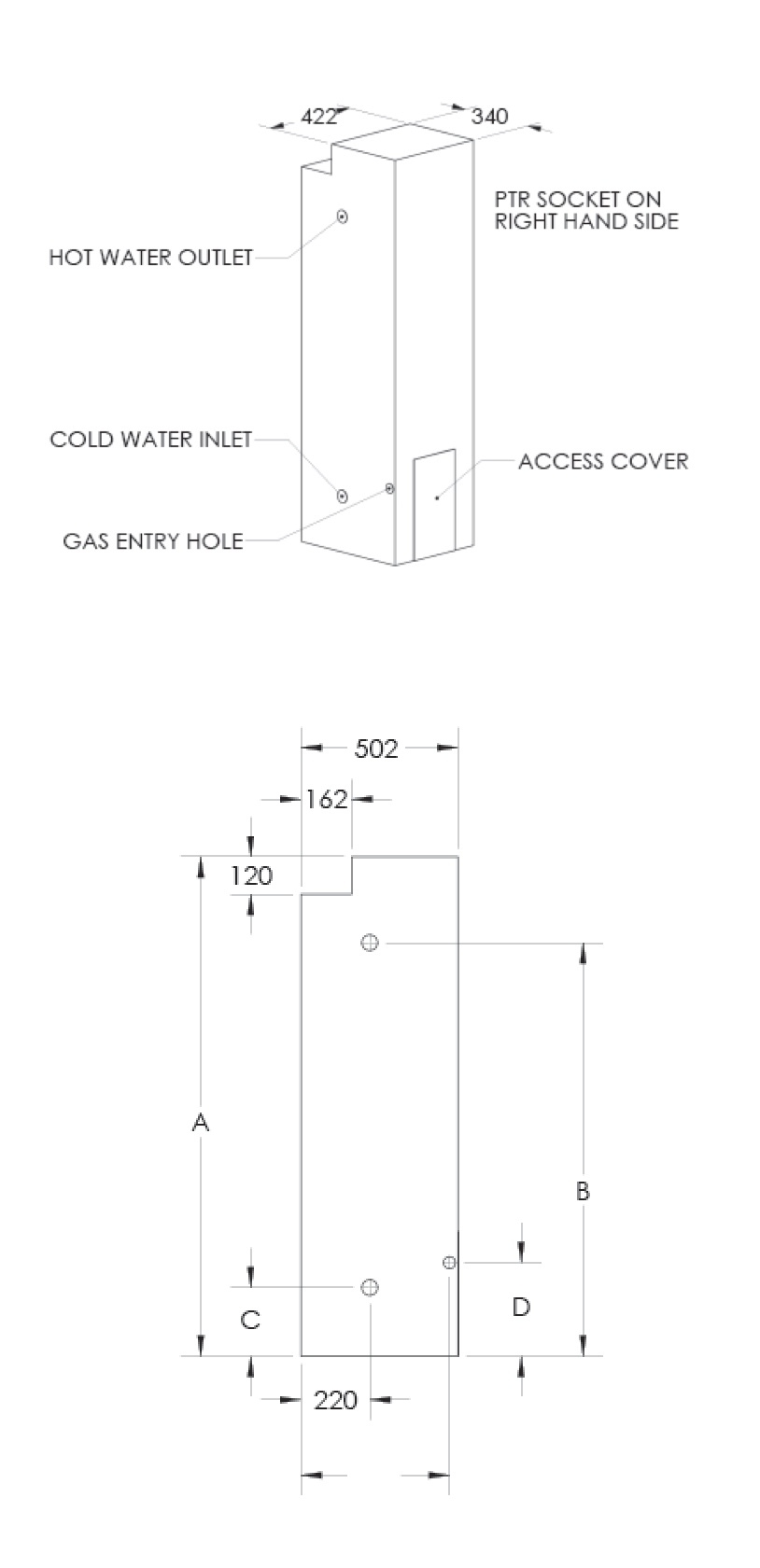 Gas Storage line drawing